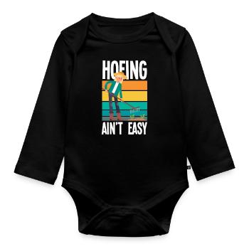 Gartenarbeit Garten Gärtner - Baby Bio-Langarm-Body - Schwarz - Vorne