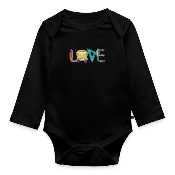 Busfahrer - Baby Bio-Langarm-Body - Schwarz - Vorne