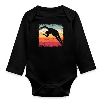 Plongeon, Saut artistique, Plongeon synchronisé - Body Bébé bio manches longues - noir - Devant