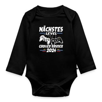 Next Level Big Brother 2024 - Organic Longsleeve Baby Bodysuit - black - Front