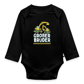 Big Brother 2024 Excavator - Organic Longsleeve Baby Bodysuit - black - Front