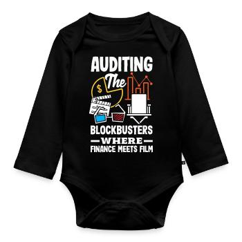 Auditing Blockbusters Where Finance Meets Film - Baby Bio-Langarm-Body - Schwarz - Vorne