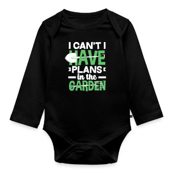 Gardener, Gardener, Gardener, Hobby Gardener, Plants - Organic Longsleeve Baby Bodysuit - black - Front