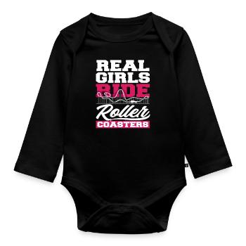 Roller Coaster Real Girls Ride Roller Coaster - Body Bébé bio manches longues - noir - Devant
