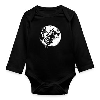 Rugby Mond - Baby Bio-Langarm-Body - Schwarz - Vorne