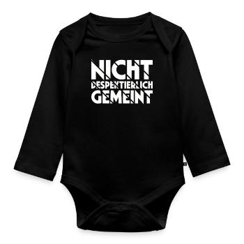 Nicht Despektierlich Gemeint - Baby Bio-Langarm-Body - Schwarz - Vorne