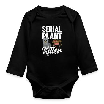 Jardinier, Jardinier, Jardinier, Jardinier Amateur, Plantes - Body Bébé bio manches longues - noir - Devant