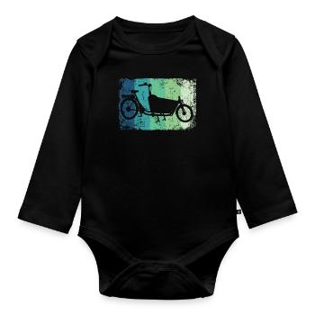 Lastenfahrrad Lastenrad Cargo Bike Cargobike - Organic Longsleeve Baby Bodysuit - black - Front