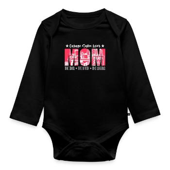 Garage Sales Lover Mom The Idol Loves Yard Sale - Organic Longsleeve Baby Bodysuit - black - Front