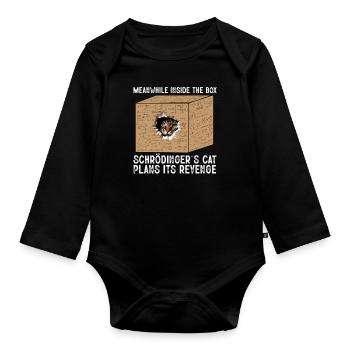 Pendant ce temps, à l’intérieur de la boîte - Body Bébé bio manches longues - noir - Devant