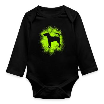 Parson Russell Terrier – Pour les vrais amoureux des chiens - Body Bébé bio manches longues - noir - Devant