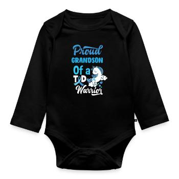 Cadeau pour diabétiques de type 1 pour diabétiques de type 1 - Body Bébé bio manches longues - noir - Devant