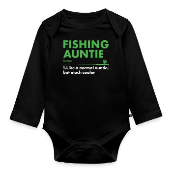 Fisher Auntie Définition Pêche - Body Bébé bio manches longues - noir - Devant