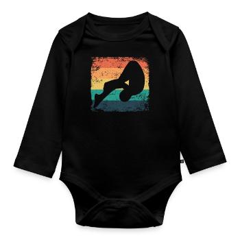Synchronized Water Diver High Diver - Organic Longsleeve Baby Bodysuit - black - Front