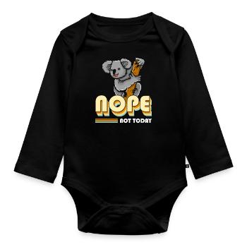 Eucalyptus Animal Australia - Organic Longsleeve Baby Bodysuit - black - Front