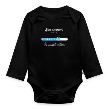 Baby is loading Ihr werdet Eltern! Schwangerschaft - Baby Bio-Langarm-Body - Schwarz - Vorne