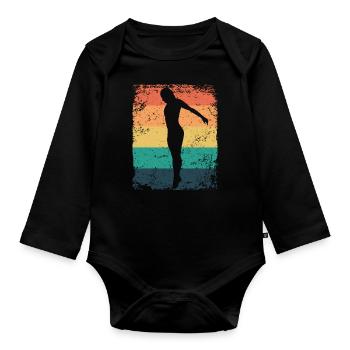 Plongeon, Saut artistique, Plongeon synchronisé - Body Bébé bio manches longues - noir - Devant