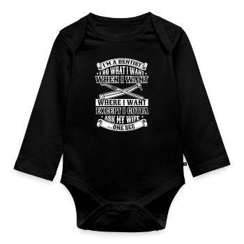 Zahnarzt Dentist - Baby Bio-Langarm-Body - Schwarz - Vorne