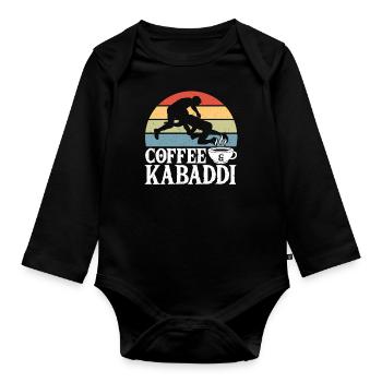 Cadeau pour les amateurs de Kabaddi - Body Bébé bio manches longues - noir - Devant