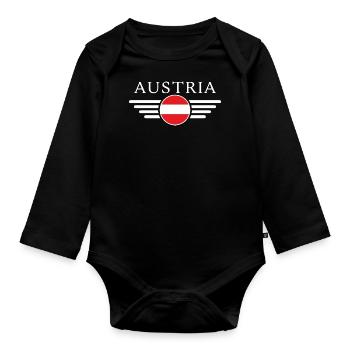Austria T-Shirt: Culture, Waltz - Organic Longsleeve Baby Bodysuit - black - Front