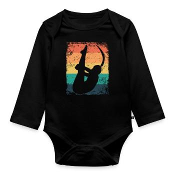 Plongeon, Saut artistique, Plongeon synchronisé - Body Bébé bio manches longues - noir - Devant
