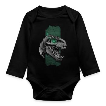 Thunderous Roar: Allosaurus Dominance - Organic Longsleeve Baby Bodysuit - black - Front