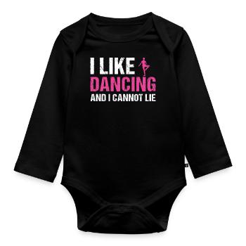 Danseuse J’aime danser - Body Bébé bio manches longues - noir - Devant