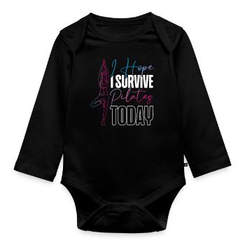 Pilates Instructor Teacher I Hope - Baby Bio-Langarm-Body - Schwarz - Vorne