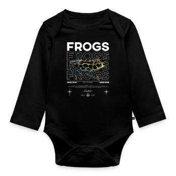 Ranitomeya Imitator Frog Streetwear Frog Keeper - Organic Longsleeve Baby Bodysuit - black - Front