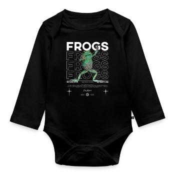 Waxy Monkey Tree Frog Streetwear Frog Keeper - Organic Longsleeve Baby Bodysuit - black - Front