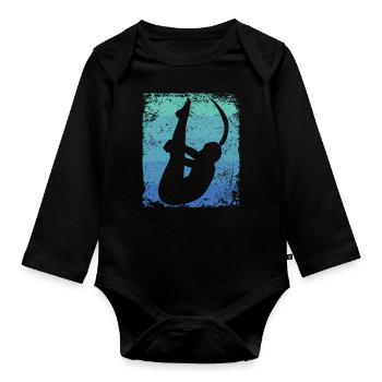 Synchronized Water Diver High Diver - Organic Longsleeve Baby Bodysuit - black - Front
