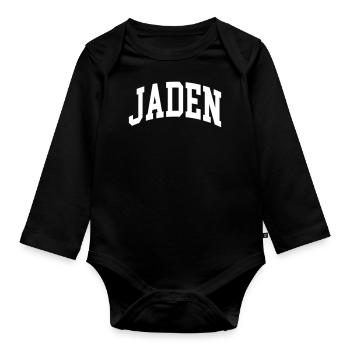 Jaden - Baby Bio-Langarm-Body - Schwarz - Vorne
