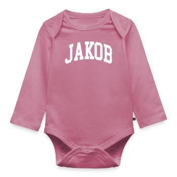 Jacob - Body Bébé bio manches longues - mauve - Devant