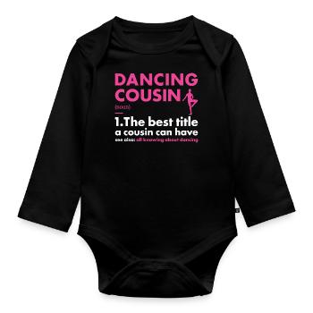 Dancer Cousin Definition Dancing - Baby Bio-Langarm-Body - Schwarz - Vorne