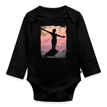 Synchronized Water Diver High Diver - Organic Longsleeve Baby Bodysuit - black - Front