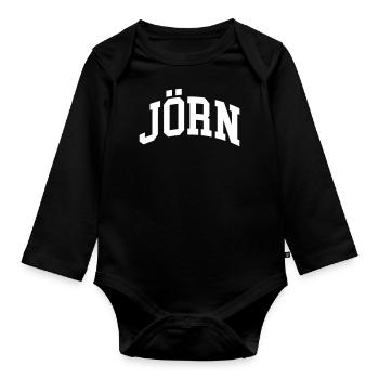 Scott - Organic Longsleeve Baby Bodysuit - black - Front