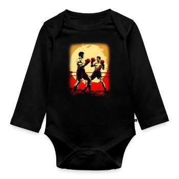 Boxen - Baby Bio-Langarm-Body - Schwarz - Vorne