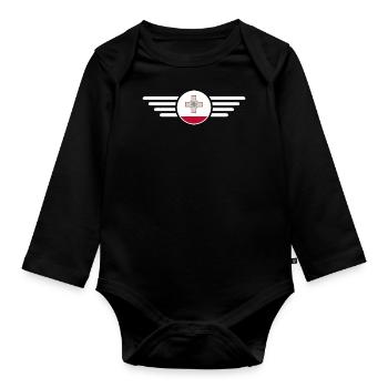 T-shirt de style maltais - Body Bébé bio manches longues - noir - Devant