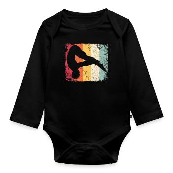 Plongeon, Saut artistique, Plongeon synchronisé - Body Bébé bio manches longues - noir - Devant