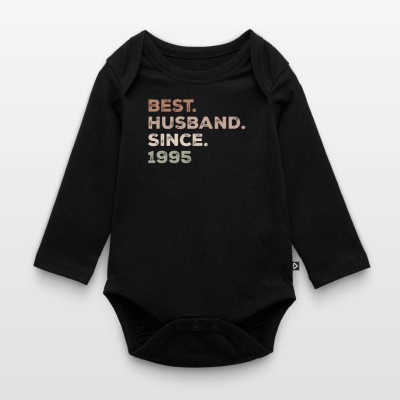 Bester Ehemann seit 1995 Jubiläumsgeschenk Baby Bio-Langarm-Body