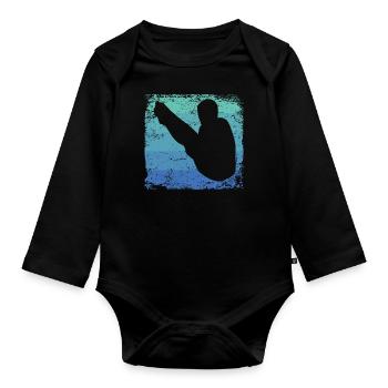 Plongeon, Saut artistique, Plongeon synchronisé - Body Bébé bio manches longues - noir - Devant