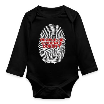 People Lie Evidence Doesnt Forensic Science - Organic Longsleeve Baby Bodysuit - black - Front