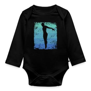 Synchronized Water Diver High Diver - Organic Longsleeve Baby Bodysuit - black - Front