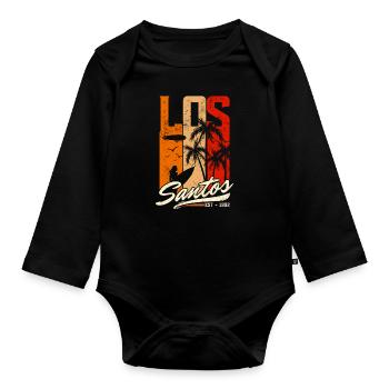 Los Santos Est 1992 - Sunset - Body Bébé bio manches longues - noir - Devant