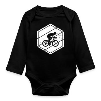 Hommes Cyclistes sur route Cyclisme sur route Cyclisme sur route - Body Bébé bio manches longues - noir - Devant