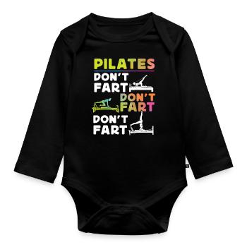 Pilates Instructor Teacher - Baby Bio-Langarm-Body - Schwarz - Vorne