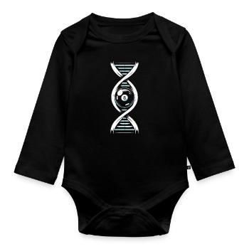 Le billard est dans mon ADN - Body Bébé bio manches longues - noir - Devant