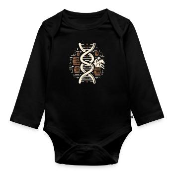 Fassrennen Westernreiten Barrel Racing - Baby Bio-Langarm-Body - Schwarz - Vorne