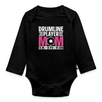 Drumline Player Mom The Idol The Marching Band - Organic Longsleeve Baby Bodysuit - black - Front