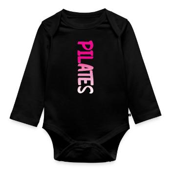 Instructeur de Pilates Professeur de Pilates - Body Bébé bio manches longues - noir - Devant